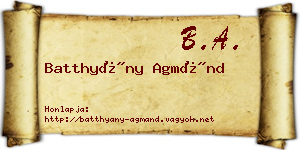 Batthyány Agmánd névjegykártya